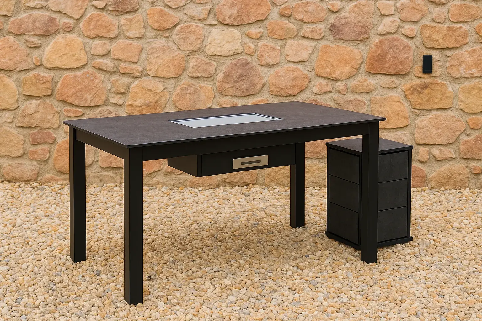 Grilltisch Festavolo Forte Picolo mit einem integrierten Grill