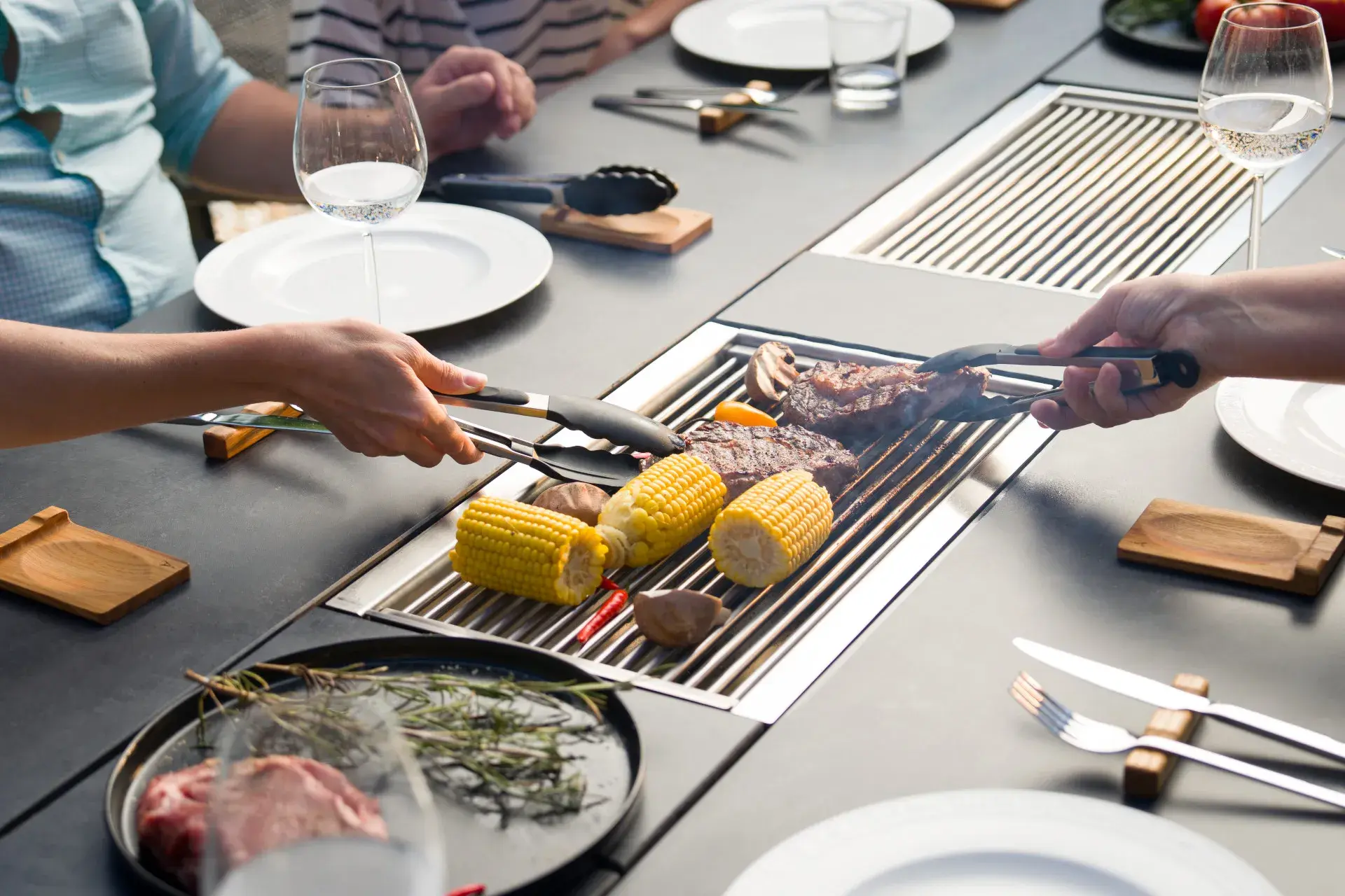 Festavolo Grilltisch Grill Grillzange